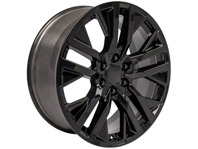 Next Gen Sierra Style Black 6-Lug Wheel; 22x9; 28mm Offset (14-18 Sierra 1500)