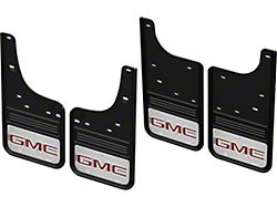 No-Drill Mud Flaps with Red GMC Logo; Front and Rear (19-26 Sierra 1500, Excluding AT4X)