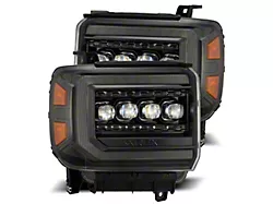 AlphaRex NOVA-Series LED Projector Headlights; Alpha Black Housing; Clear Lens (14-18 Sierra 1500)