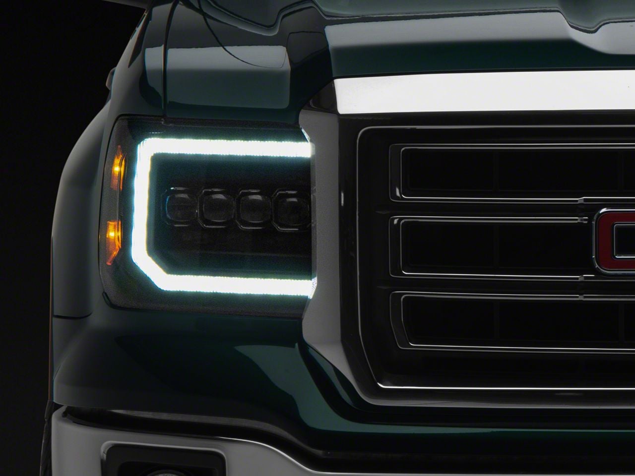 AlphaRex Sierra 1500 NOVA-Series LED Projector Headlights; Black