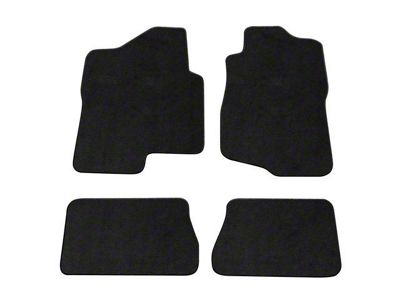 Nylon Carpet Front and Rear Floor Mats; Black (07-13 Sierra 1500 Crew Cab)