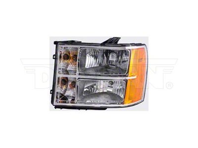 OE Style Headlight; Chrome Housing; Clear Lens; Driver Side (07-09 Sierra 1500)