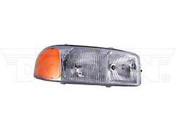 OE Style Headlight; Chrome Housing; Clear Lens; Passenger Side (99-06 Sierra 1500)