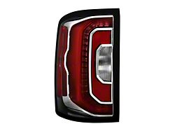 OE Style LED Tail Light; Black Housing; Red/Clear Lens; Driver Side (16-18 Sierra 1500 Denali w/ Factory Halogen Backup Light)