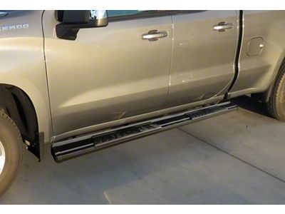 OE Style Running Boards; Black (19-24 Sierra 1500 Double Cab)