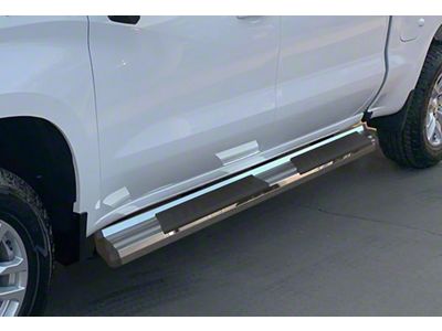 OE Style Running Boards; Polished (19-25 Sierra 1500 Crew Cab)