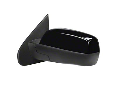 OE Style Side Mirror with LED Puddle Light; Glossy Black; Driver Side (14-18 Sierra 1500)