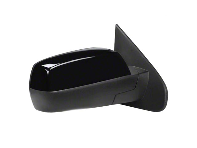 OE Style Side Mirror with LED Puddle Light; Glossy Black; Passenger Side (14-18 Sierra 1500)