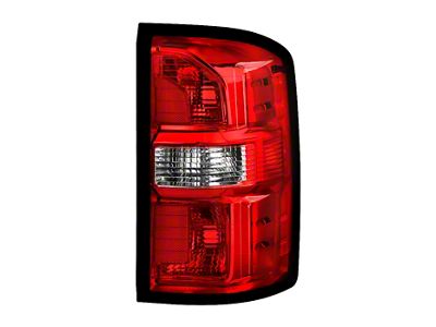 OE Style Tail Light; Chrome Housing; Red/Clear Lens; Passenger Side (14-18 Sierra 1500 w/ Factory Halogen Tail Lights)