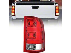 OE Style Tail Light; Chrome Housing; Red Lens; Passenger Side (07-13 Sierra 1500)