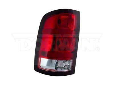 OE Style Tail Light; Chrome Housing; Red/Clear Lens; Driver Side (07-13 Sierra 1500, Excluding Denali)