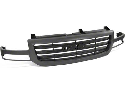 OE Style Upper Replacement Grille; Dark Gray/Matte Black (03-06 Sierra 1500)
