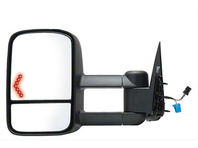 OEM Style Extendable Manual Towing Mirror with Turn Signal; Passenger Side (03-06 Sierra 1500)