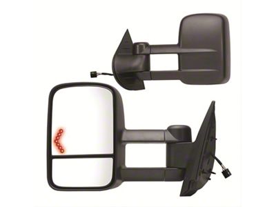 OEM Style Extendable Powered Towing Mirrors; Driver and Passenger Side (07-14 Sierra 1500)
