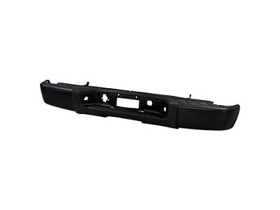 OEM Style Steel Rear Bumper; Not Pre-Drilled for Backup Sensors; Black (07-13 Sierra 1500)