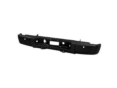 OEM Style Steel Rear Bumper; Pre-Drilled for Backup Sensors; Black (07-13 Sierra 1500)