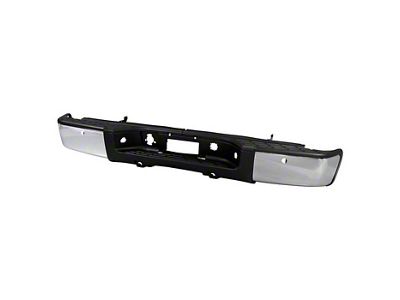 OEM Style Steel Rear Bumper; Pre-Drilled for Backup Sensors; Chrome (07-13 Sierra 1500)