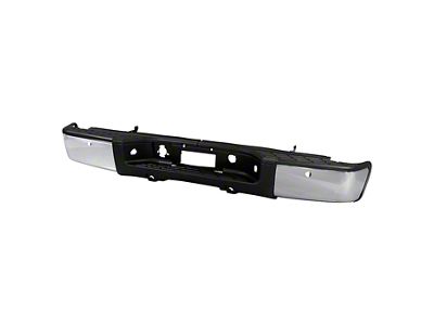 OEM Style Steel Rear Bumper Shell; Pre-Drilled for Backup Sensors; Chrome (07-13 Sierra 1500)