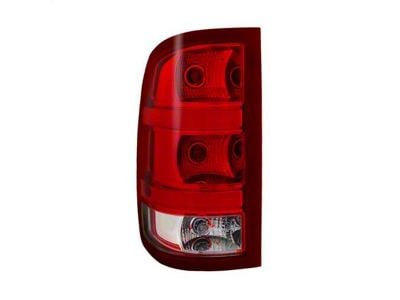 OEM Style Tail Light; Chrome Housing; Red/Clear Lens; Driver Side (07-13 Sierra 1500)
