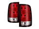 OEM Style Tail Lights; Chrome Housing; Red Lens (07-13 Sierra 1500)