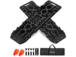 Off-Road Recovery Traction Board Kit with Jack Lift Base; Black 