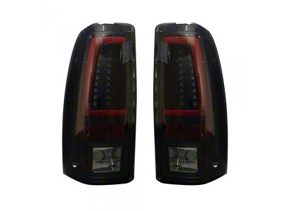 OLED Tail Lights; Chrome Housing; Smoked Lens (99-06 Sierra 1500 Fleetside)