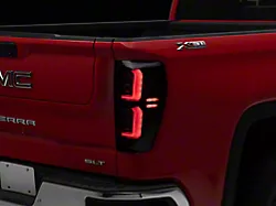 OLED Tail Lights; Chrome Housing; Smoked Lens (19-24 Sierra 1500 w/ Factory LED Tail Lights)