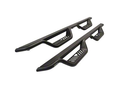 Westin Outlaw Drop Nerf Side Step Bars; Textured Black (99-13 Sierra 1500 Extended/Double Cab)
