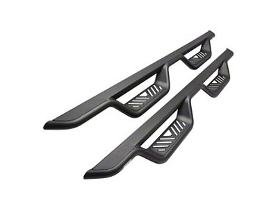 Westin Outlaw Drop Nerf Side Step Bars; Textured Black (19-25 Sierra 1500 Double Cab)