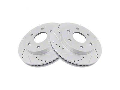 Performance Drilled and Slotted 6-Lug Rotors; Front Pair (99-06 Sierra 1500 w/ Rear Disc Brakes)