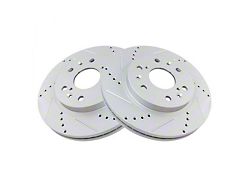 Performance Drilled and Slotted 6-Lug Rotors; Front Pair (07-18 Sierra 1500)