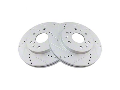 Performance Drilled and Slotted 6-Lug Rotors; Front Pair (07-18 Sierra 1500)
