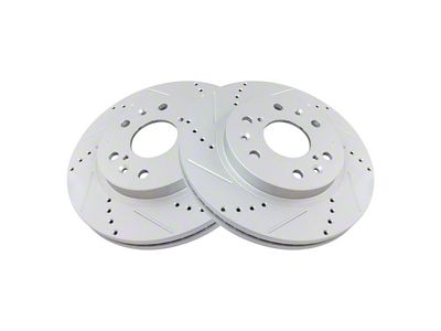 Performance Drilled and Slotted 6-Lug Rotors; Front Pair (07-18 Sierra 1500)