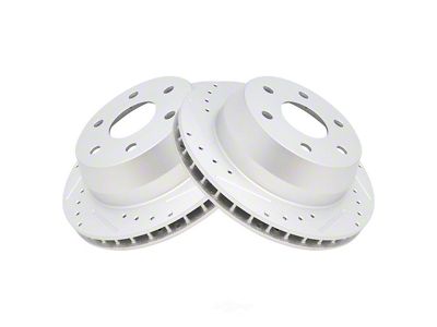 Performance Drilled and Slotted 6-Lug Rotors; Rear Pair (02-06 Sierra 1500 w/ Rear Disc Brakes)