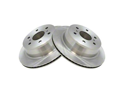 Plain Vented 6-Lug Rotors; Rear Pair (07-19 Sierra 1500)