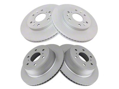 Plain Vented 6-Lug Rotors; Front and Rear (07-18 Sierra 1500)