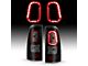 Plank Style LED Tail Lights; Black Housing; Smoked Lens (99-02 Sierra 1500 Fleetside)