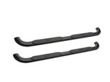Platinum 4-Inch Oval Side Step Bars; Black (19-25 Sierra 1500 Double Cab)