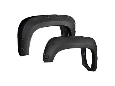 Pocket Rivet Fender Flares; Rough Texture (07-13 Sierra 1500 w/ 6.50-Foot Standard & 8-Foot Long Box)