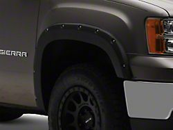Pocket-Riveted Style Fender Flares; Textured Black (07-13 Sierra 1500 w/ 6.50-Foot Standard & 8-Foot Long Box)