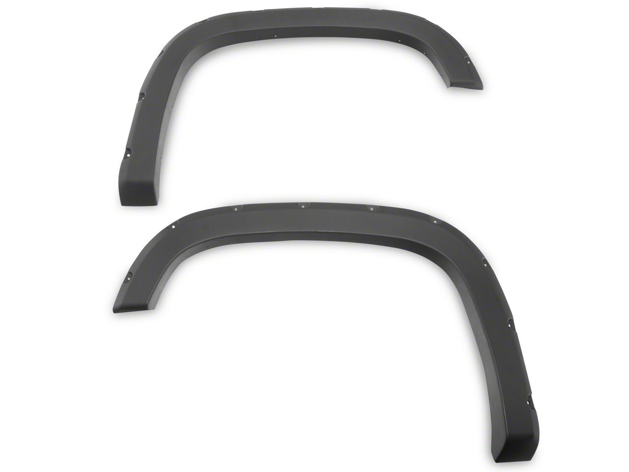 Sierra 1500 PocketRiveted Style Fender Flares; Textured Black (0713