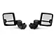 Powered Adjustable Heated Manual Extendable Towing Mirrors with Smoked LED Turn Signals; Black (19-24 Sierra 1500)