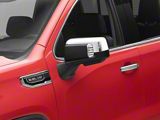 Powered Heated Auto-Fold Mirror with BSD, Puddle Light and Auxiliary Light; Chrome; Driver Side (19-26 Sierra 1500)