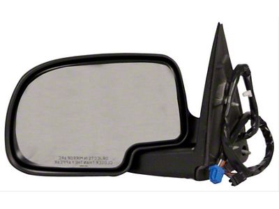Replacement Powered Heated Foldaway Side Mirror with Turn Signal; Driver Side; Gray Cap (03-06 Sierra 1500)
