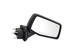 Powered Heated Manual Folding Mirror with Blind Spot Detection; Textured Black; Passenger Side (19-26 Sierra 1500)