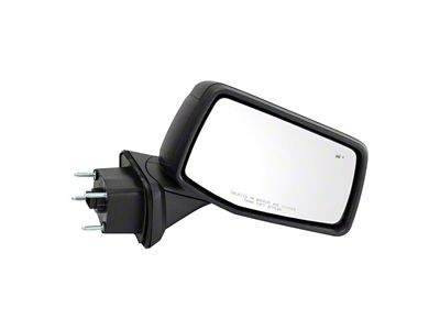 Powered Heated Manual Folding Mirror with Blind Spot Detection; Textured Black; Passenger Side (19-25 Sierra 1500)
