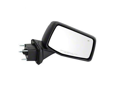 Powered Heated Manual Folding Mirror with Blind Spot Detection; Textured Black; Passenger Side (19-24 Sierra 1500)