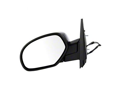 Powered Heated Manual Folding Mirror; Chrome; Driver Side (07-13 Sierra 1500)