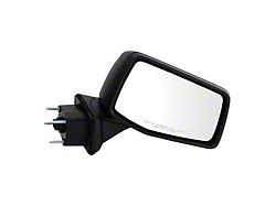Powered Heated Manual Folding Mirror with Temperature Sensor; Textured Black; Passenger Side (19-26 Sierra 1500)