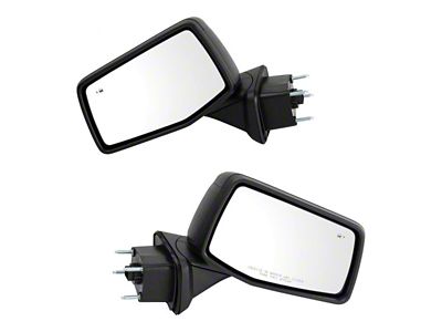 Powered Heated Manual Folding Mirrors with Blind Spot Detection; Textured Black (19-25 Sierra 1500)